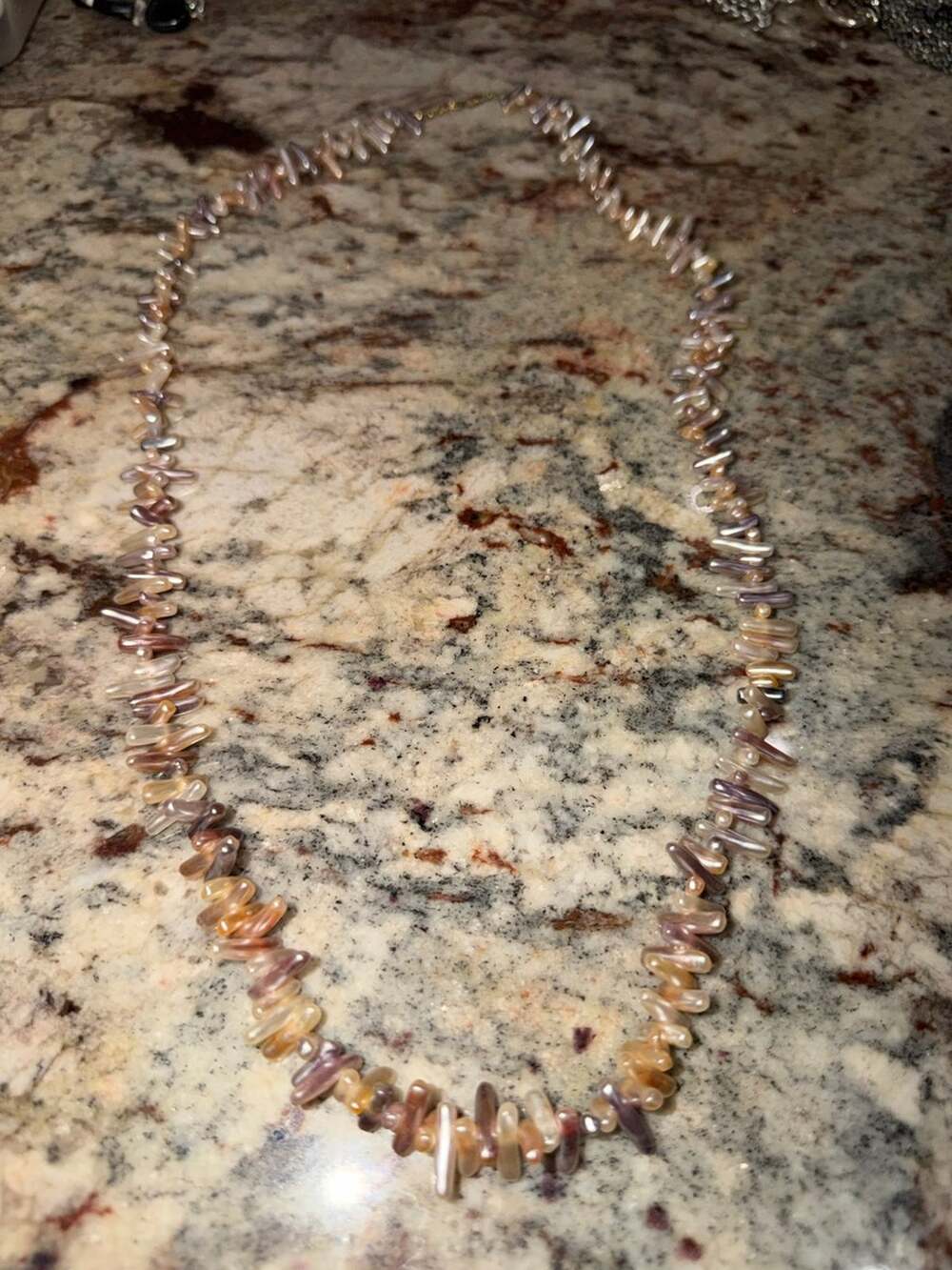 Napier Vintage Faux Biwa Pearl Stick Necklace